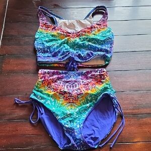 Colorful Kids One Piece Swimsuit